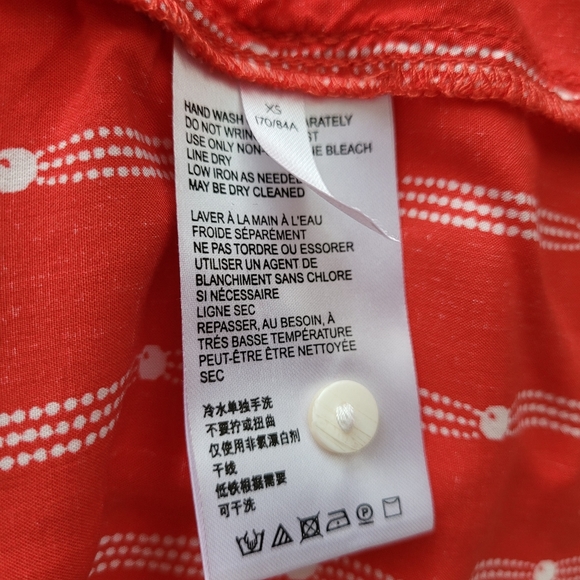 Anthropologie Maeve Aveiro Ruffle Sleeve Striped Short Sleeve Blouse - Picture 13 of 13